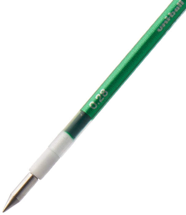 Mitsubishi Pencil Uni Gel Ballpoint Refill Style Fit 0.28mm Green Ink