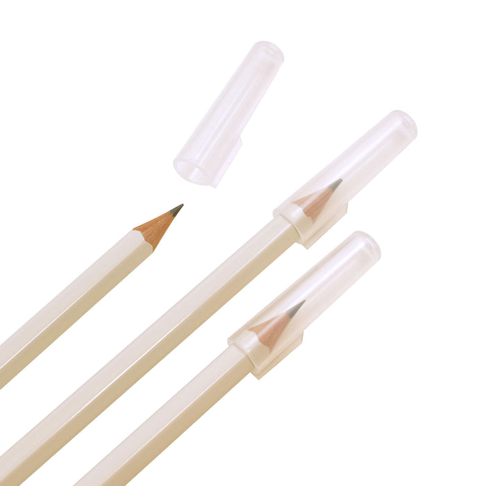 Mitsubishi Pencil Uni Mark 3P HB Exam Test Pencil Plain Pattern White - Set of 3