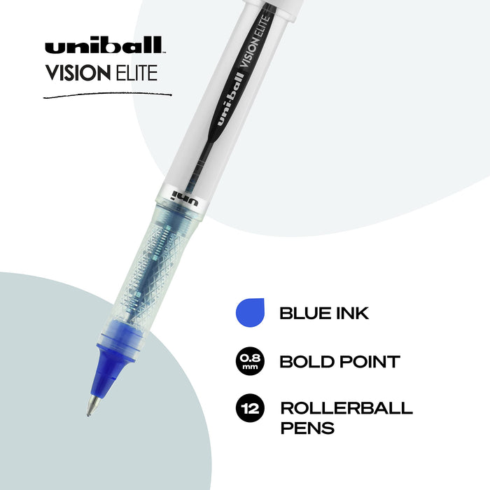 Mitsubishi Pencil Uniball Vision Elite Ballpoint Pen 12-Pack