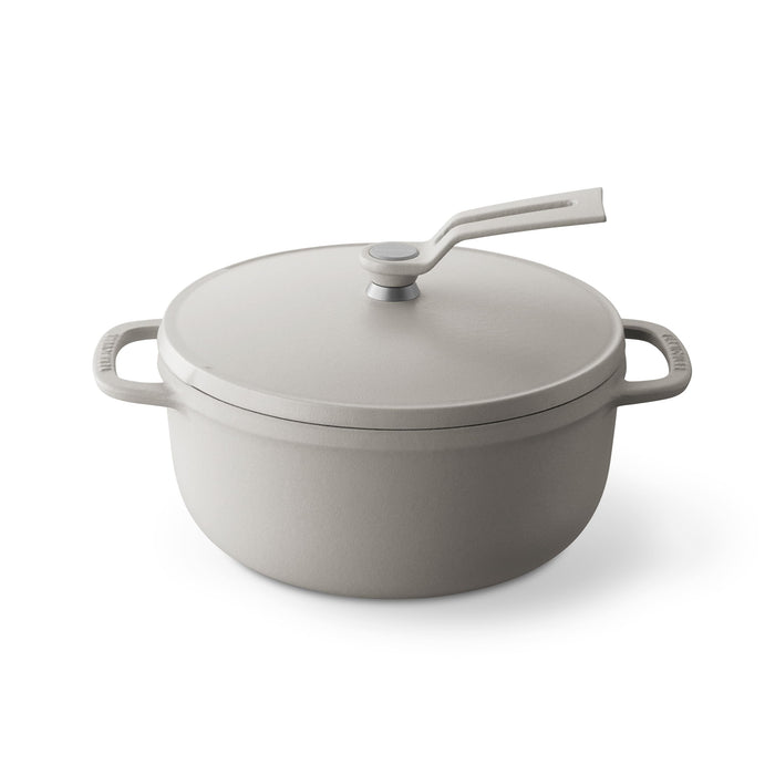 Vermicular 18cm Cast Iron Enamel Pot Matte Beige for Waterless Cooking