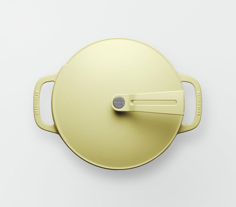 Vermicular 22Cm Cast Iron Enamel Pot Matte Yellow for Waterless Cooking