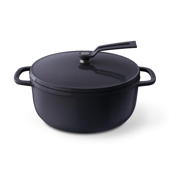 Vermicular 22Cm Ocean Navy Cast Iron Pot for Waterless Cooking and Baking