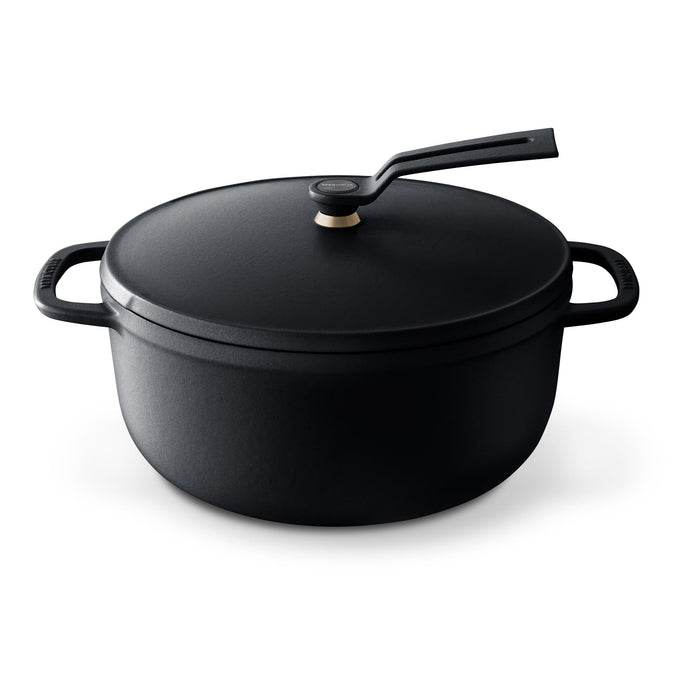 Vermicular 22Cm Cast Iron Enamel Pot Premium Black Waterless Cooking Edition