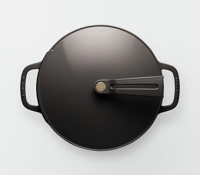 Vermicular 26cm Cast Iron Enamel Pot Hazelnut Brown with Recipe Book