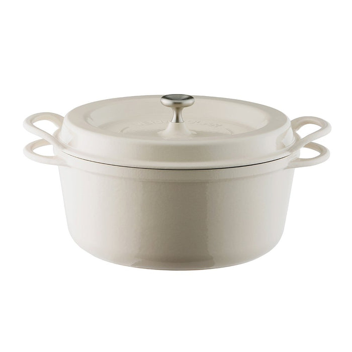 Vermicular 26cm Cast Iron Enamel Pot Natural Beige Waterless Cooking with Recipes