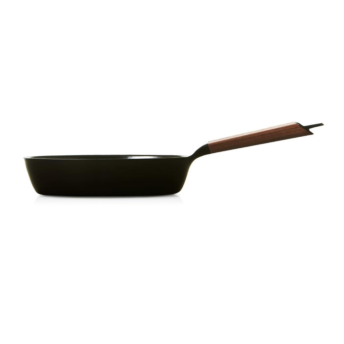 Vermicular 26Cm Deep Cast Iron Enamel Frying Pan Walnut for Gas and IH Cooking