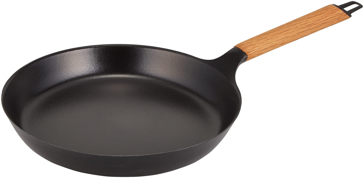 Vermicular 28Cm Cast Iron Frying Pan Oak Finish Gas and IH Compatible
