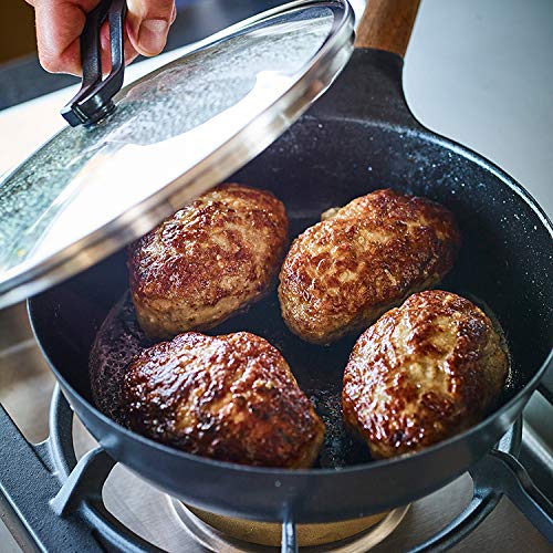 Vermicular 24cm Frying Pan with Exclusive Glass Lid for Precise Cooking