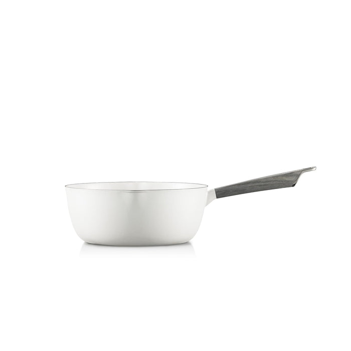 Vermicular Yukihira 20cm Sea Salt White Cast Iron Enamel Pot with Recipe Book