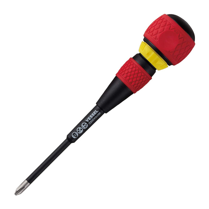 Vessel 2200 Ball Ratchet Driver +2x100 - Efficient Tool by Vessel