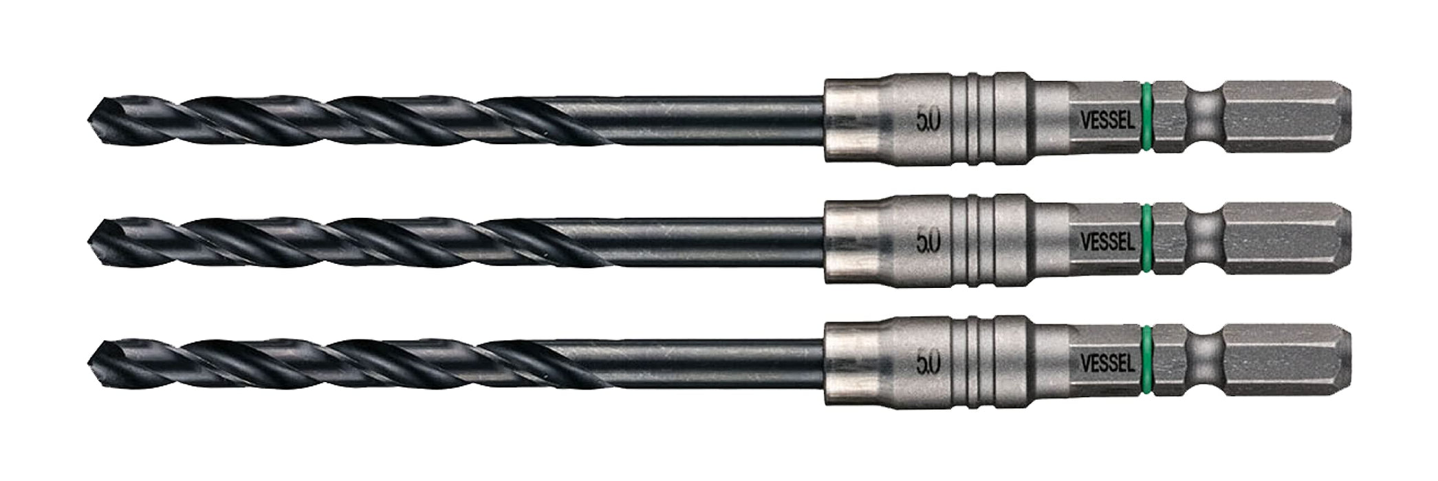 Vessel 5.0mm Cushion Drill Bit Set for Ironwork 3 Piece - AMD3S-5.0 Vessel