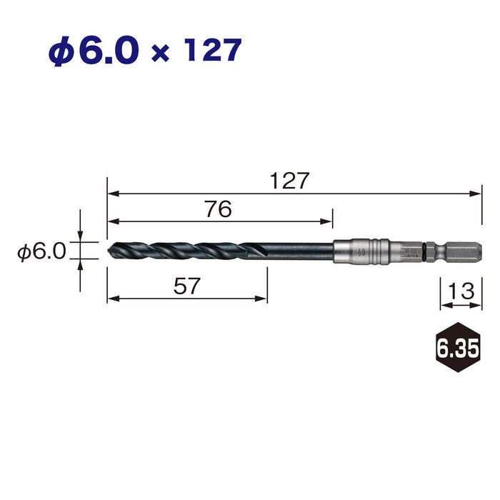 Vessel Ironwork Cushion Drill Bit Set 6.0mm Set of 3 AMD3S-6.0 Vessel