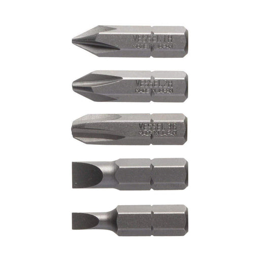 Vessel Driver Bit Set B33 with +1 +2 +3 -4 -6 Sizes and Holder-Kiichin - The #1 Place for Japanese Goods in Your Hand!