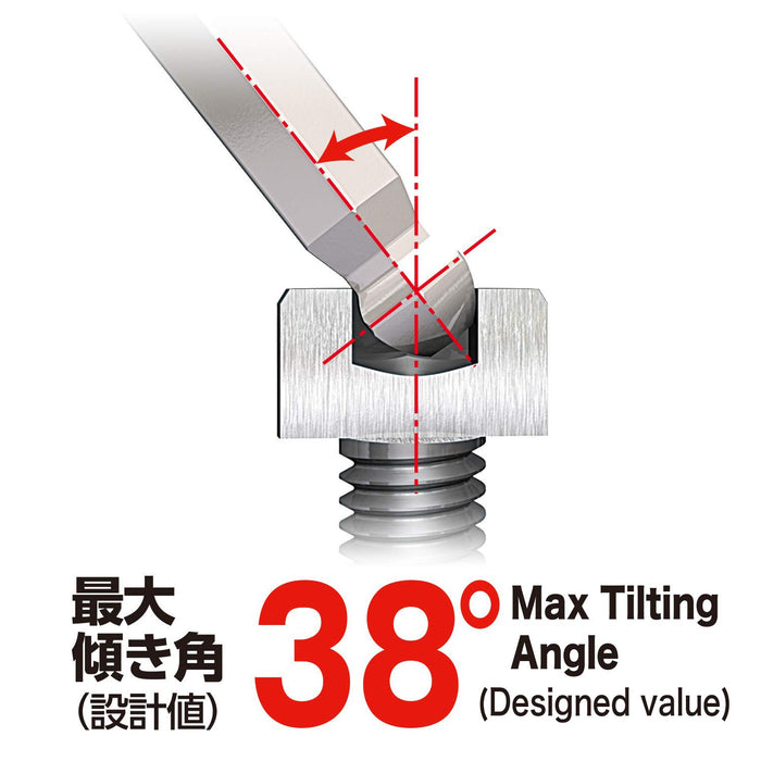 Vessel 9-Piece Long Type Hexagonal Bar Ball Point L Wrench Set - 8309Bp-Lin