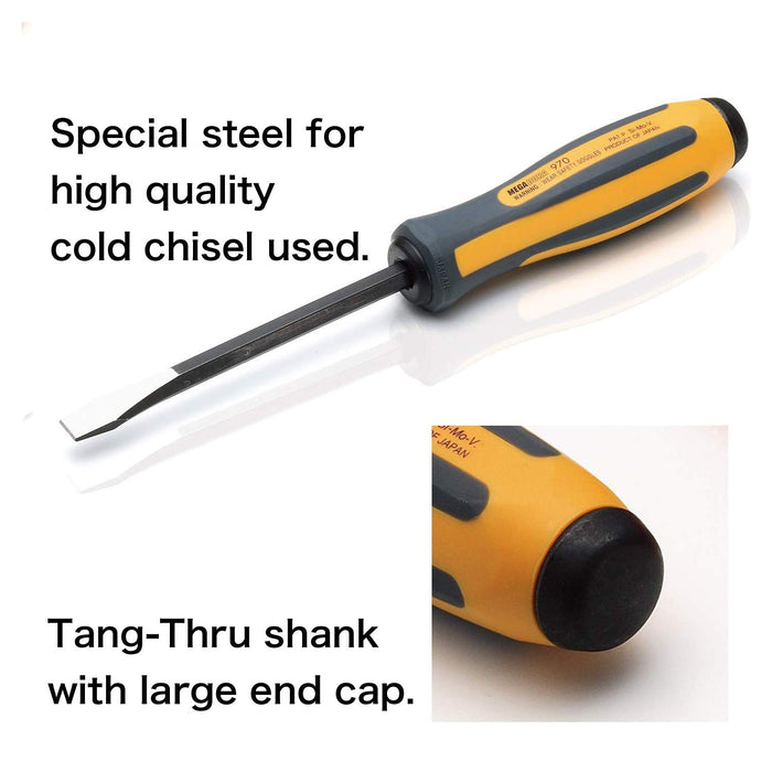 Vessel Megadora Chisel Driver 9.5x120mm Precision Tool 970C95120