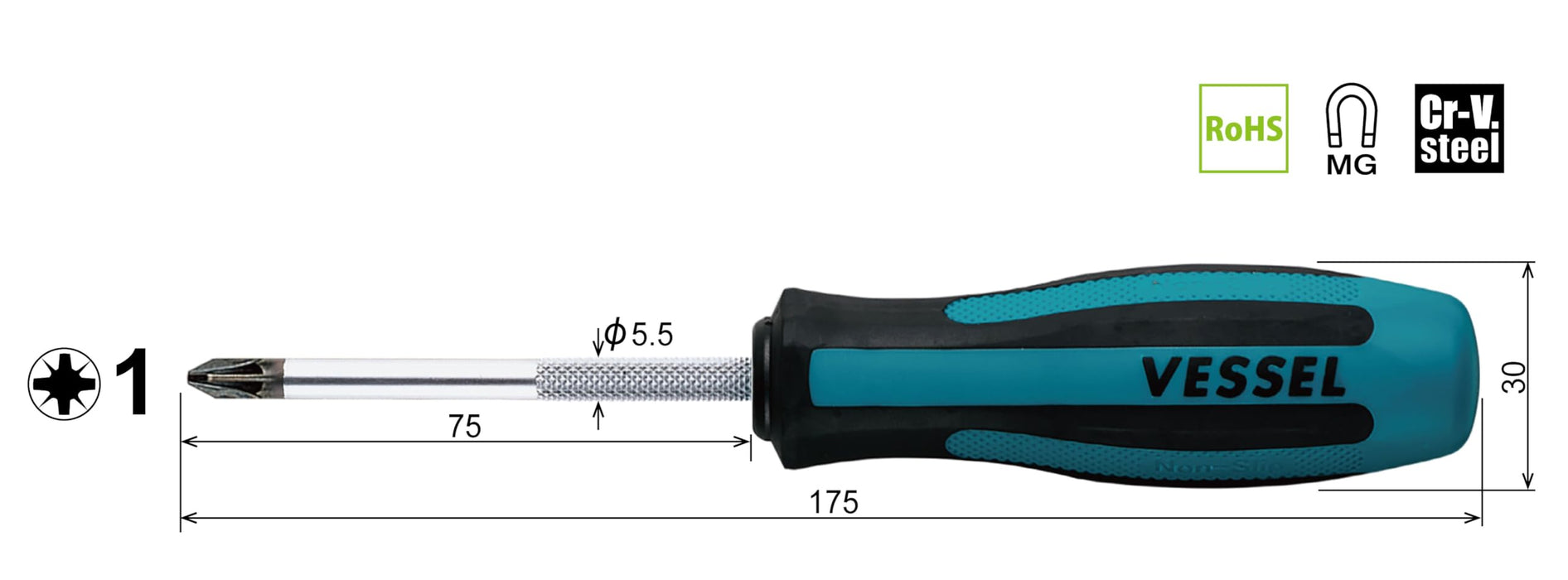 Vessel Brand 的 Megadora Posidriver Pz1x75 - 型號 903