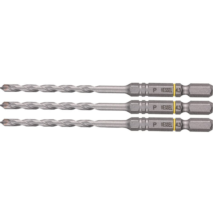 Vessel Porcelain Tile Drill Bit Set - 4.3mm Pack of 3 by Vessel