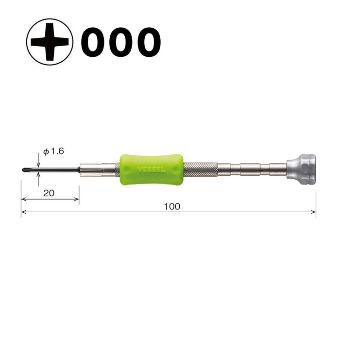 Vessel TD-51 Precision Screwdriver for Small Screws +000