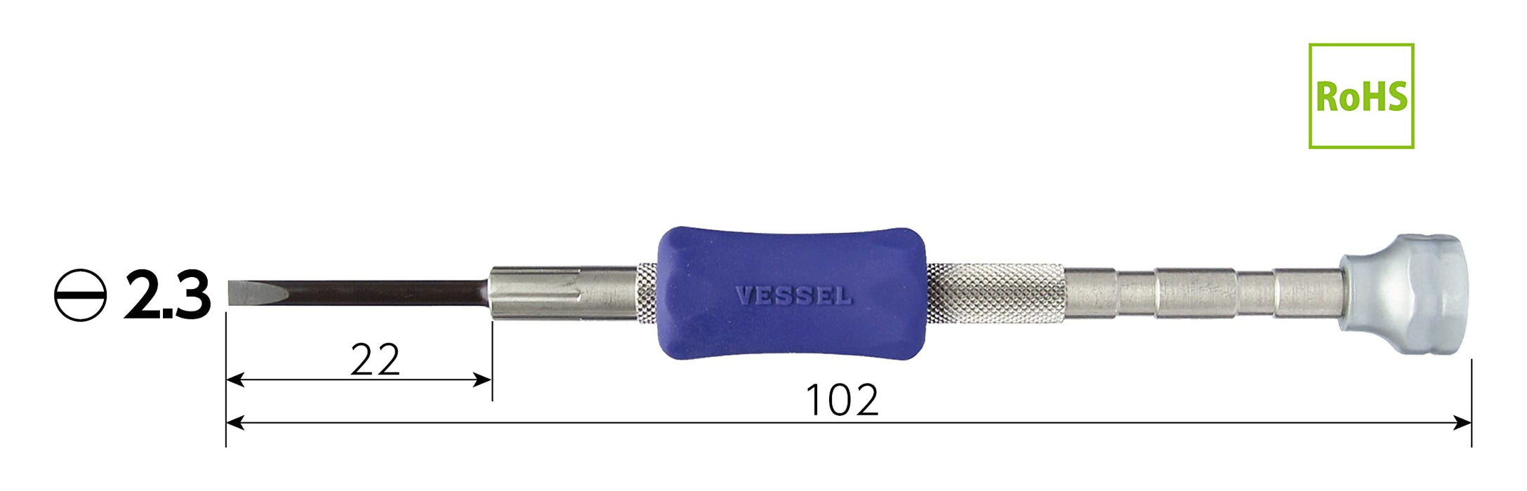 Vessel Brand Precision TD-51 -2.3 Screwdriver for Accurate Use