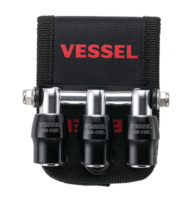 Vessel Quick Catcher Black Triple Holder Qb-10B3K - Efficient Storage Solution
