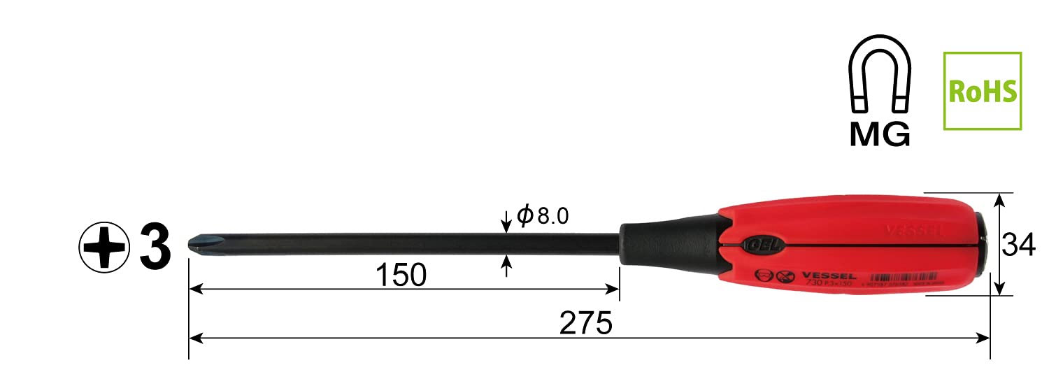 Vessel Brand 超級緩衝+3x150 穿透驅動器 730 系列