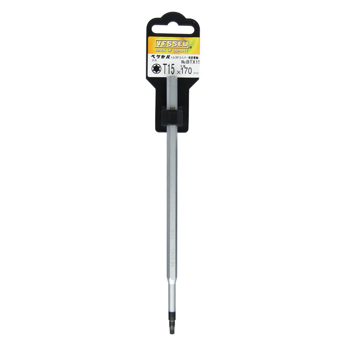Vessel Torque Driver with Interchangeable Shaft and Torx T15 Btx15 Bits