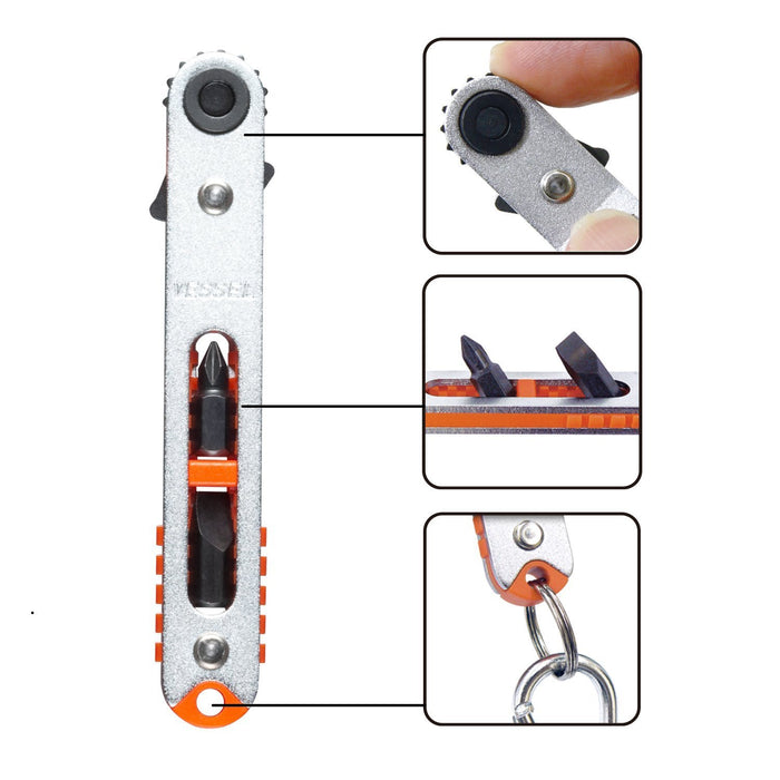 Vessel Ultra-Thin Straight Plate Ratchet Driver TD-75 Model