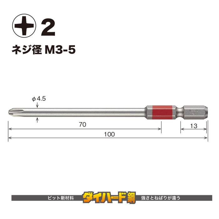 Vessel 40V 单头 Gosai 钻头套装 5 件套，附赠 2x100 赠品 - GS5P2100D