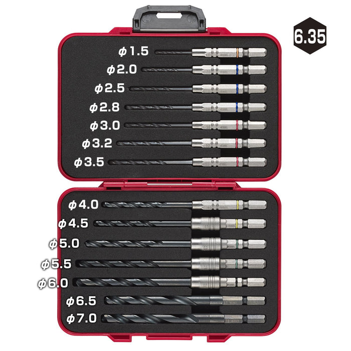 Vessel 14-Piece Ironwork Drill Set in Special Box - Amd14S