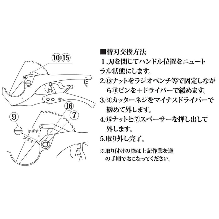 Victor Drain Pipe Cutter Blade Replacement for AC40 AC40-A Models-Kiichin - The #1 Place for Japanese Goods in Your Hand!