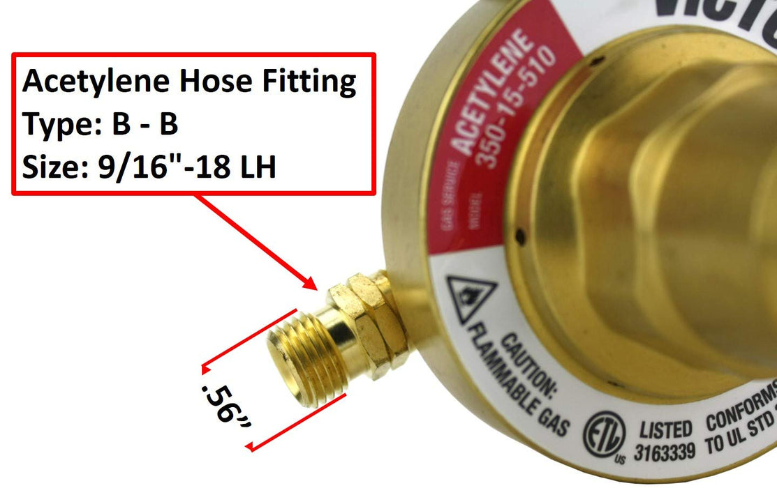 Victor Heavy Duty Acetylene Regulator Model 350-15-510 2-15 Psi Brass-Kiichin - The #1 Place for Japanese Goods in Your Hand!