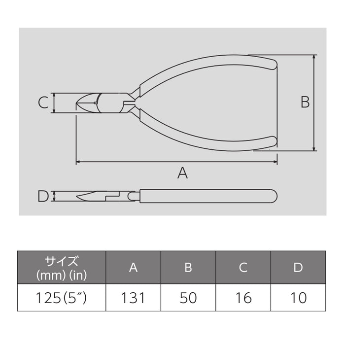 Victor Micro Nippers 125mm with Resin Cover - Model 120BS-125-Kiichin - The #1 Place for Japanese Goods in Your Hand!