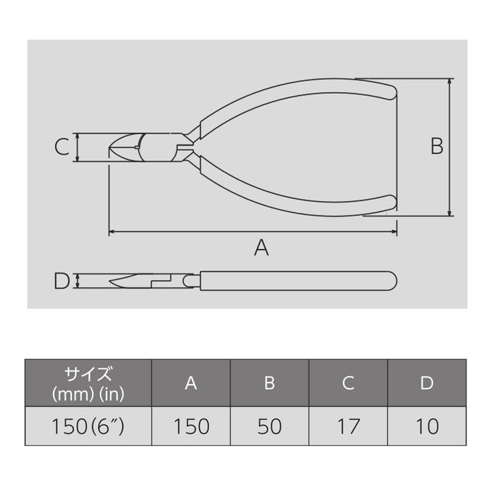 Victor Micro Nippers 150mm with Resin Cover 120Bs-150-Kiichin - The #1 Place for Japanese Goods in Your Hand!