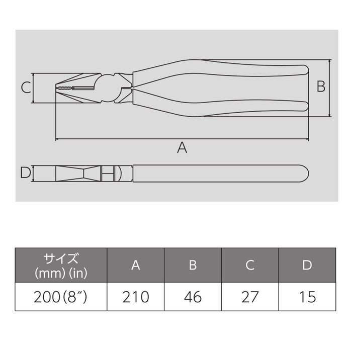 Victor 200mm Pliers Durable Grip Tool for Precision Work-Kiichin - The #1 Place for Japanese Goods in Your Hand!