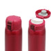 Wahei Freiz Red Vacuum Insulated 600ml Water Bottle with One-Touch Stopper-Kiichin - The #1 Place for Japanese Goods in Your Hand!