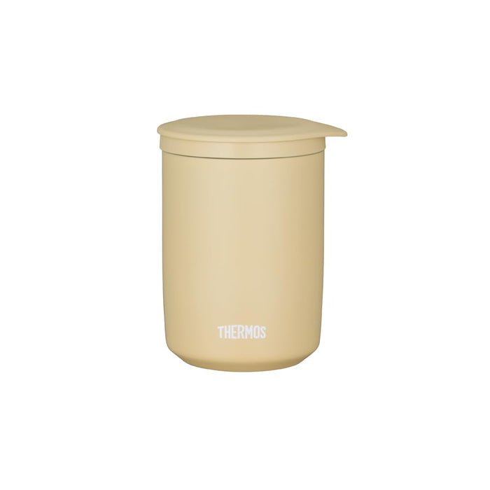 Thermos Vacuum Insulated 500ml Tea Tumbler with Strainer Sand Beige-Kiichin - The #1 Place for Japanese Goods in Your Hand!