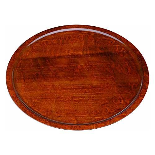 Yamaya Lacquerware Shop 27cm Hollowed-Out Round Tray Thin Brown Dye-Kiichin - The #1 Place for Japanese Goods in Your Hand!
