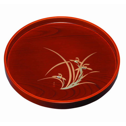 Yamaya Lacquerware Shop 30Cm Wooden Round Tray Shunkei Lacquerware Ran-Kiichin - The #1 Place for Japanese Goods in Your Hand!