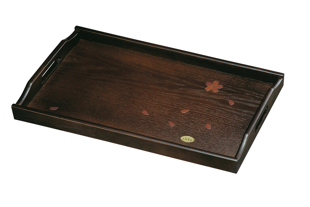 Yamaya Lacquerware Shop 51Cm Wooden Long Tray Cherry Blossom Design-Kiichin - The #1 Place for Japanese Goods in Your Hand!