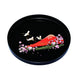 Yamaya Lacquerware Shop Black 24cm Round Tray Japan Fuji Cranes Cherry Blossoms-Kiichin - The #1 Place for Japanese Goods in Your Hand!