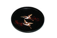 Yamaya Lacquerware Shop Tray 24cm Black Bekko Two Cranes Japan Pattern-Kiichin - The #1 Place for Japanese Goods in Your Hand!