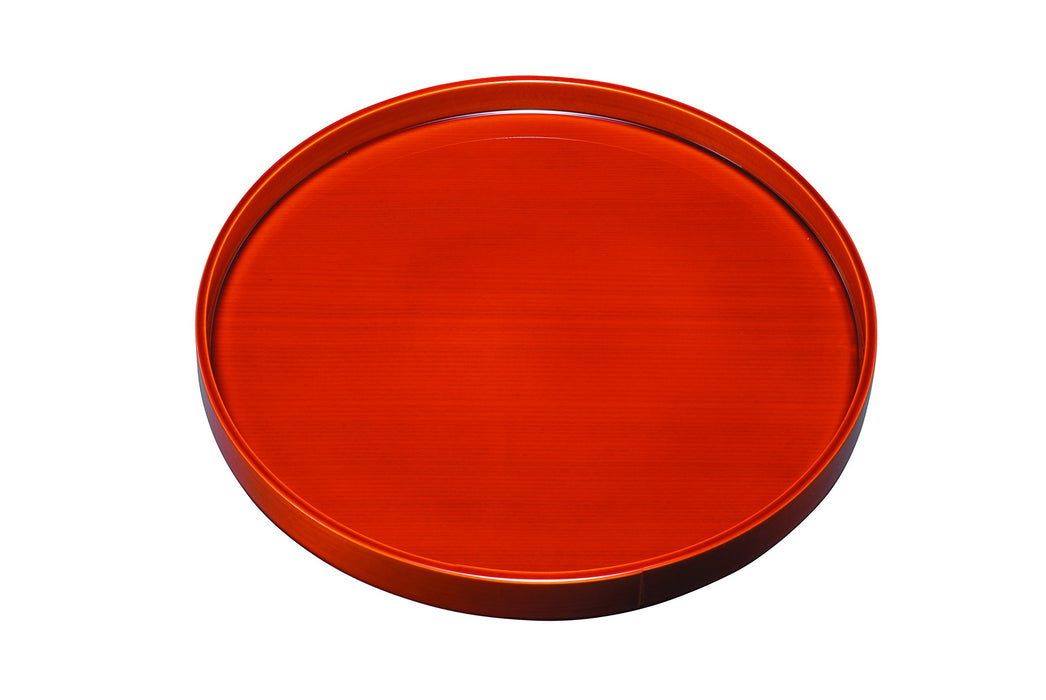Yamaya Lacquerware Shop 33cm Round Tray Shunkei Lacquer Finish-Kiichin - The #1 Place for Japanese Goods in Your Hand!