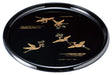 Yamaya Lacquerware Shop Shigi Round Tray 30Cm Black Crane Kishu Lacquerware-Kiichin - The #1 Place for Japanese Goods in Your Hand!