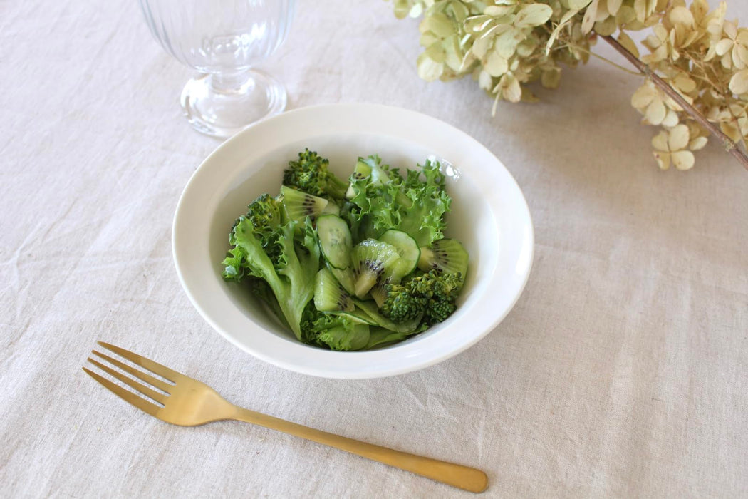 Yamakasyoten Oda Pottery Easy-Scoop Stew Bowl 16x4cm Ivory Mino Ware-Kiichin - The #1 Place for Japanese Goods in Your Hand!