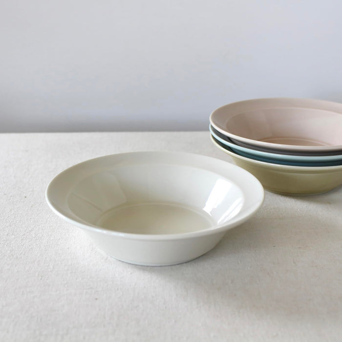 Yamakasyoten Oda Pottery Easy-Scoop Stew Bowl 16x4cm Ivory Mino Ware-Kiichin - The #1 Place for Japanese Goods in Your Hand!