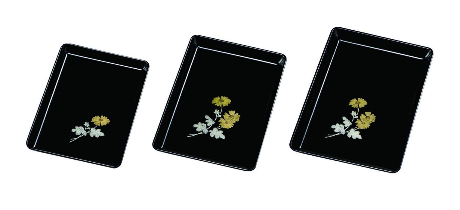 Yamaya Lacquerware Shop 9.0 Chrysanthemum Kishu Lacquerware Stamp Tray-Kiichin - The #1 Place for Japanese Goods in Your Hand!