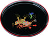 Yamaya Lacquerware Shop 30Cm Black Gold Painted Helmet Maki-E Tray-Kiichin - The #1 Place for Japanese Goods in Your Hand!