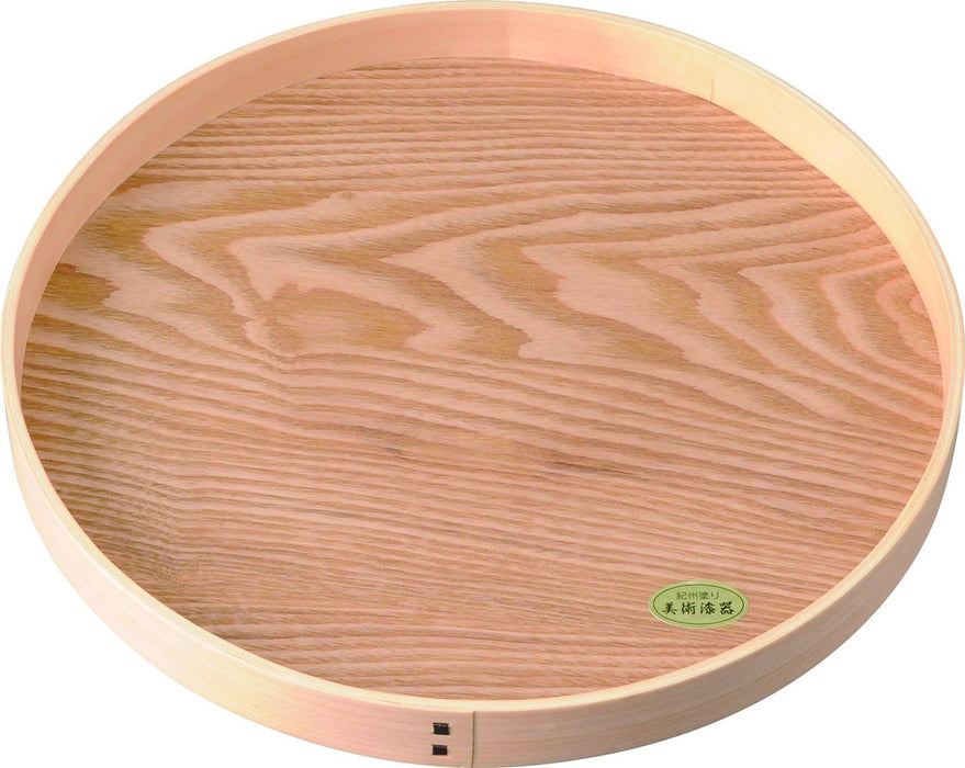 Yamaya Lacquerware Shop Round White Wood Tray Plate for Stylish Japanese Meals-Kiichin - The #1 Place for Japanese Goods in Your Hand!
