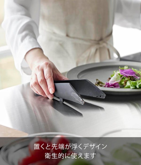 Yamazaki Silicone Mini Tongs Black Tower Dishwasher Safe 6.7x20.3x4.8Cm 1888-Kiichin - The #1 Place for Japanese Goods in Your Hand!