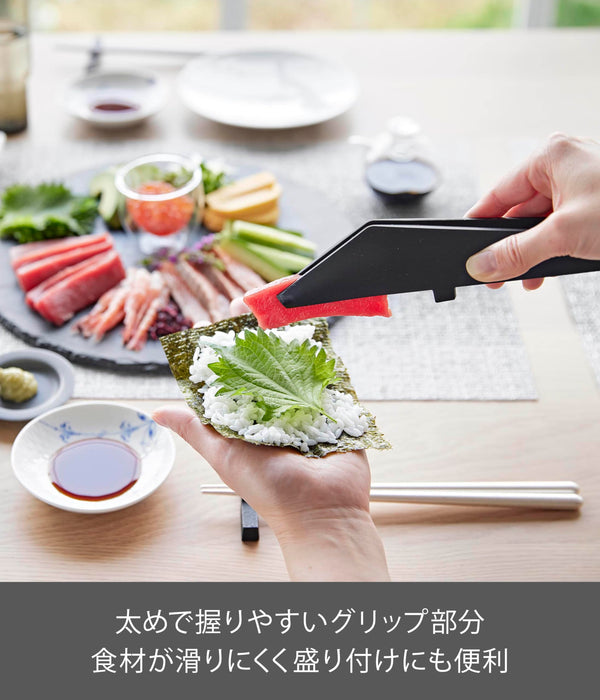 Yamazaki Silicone Mini Tongs Black Tower Dishwasher Safe 6.7x20.3x4.8Cm 1888-Kiichin - The #1 Place for Japanese Goods in Your Hand!